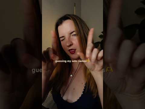 how’d i do??? #asmr #names #nameasmr