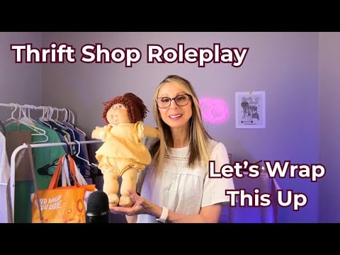ASMR Thrift Shop Roleplay 🛍️ Friendly Cashier Checkout | Soft Spoken with Fabric and Bagging Sounds