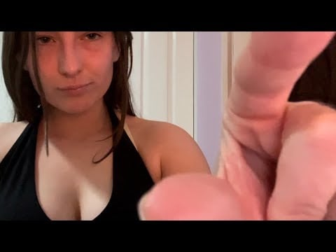 *ASMR* plucking and scratching your negative energy (mouth sounds, fast)
