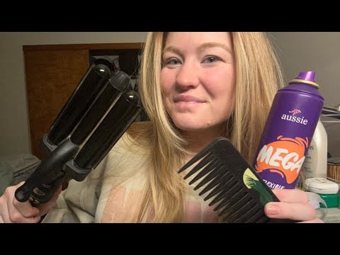Doing your hair for a holiday party 🎄✨ | lofi asmr 