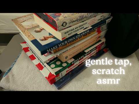 [asmr] fast, but not aggressive tapping and scratching | books, page flipping, no talking asmr