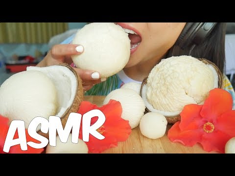 ASMR จาวมะพร้าว COCONUT PULP (Fluffy Soft CRUNCHY EATING SOUNDS) NO TALKING | SAS-ASMR