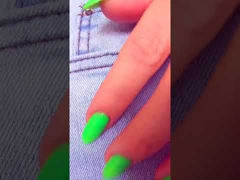ASMR SCRATCHING JEANS + NEON NAILS #asmr #asmrvideo #scratch