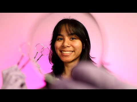 ASMR fast eye exam | lens 1 or 2? 👁👅👁
