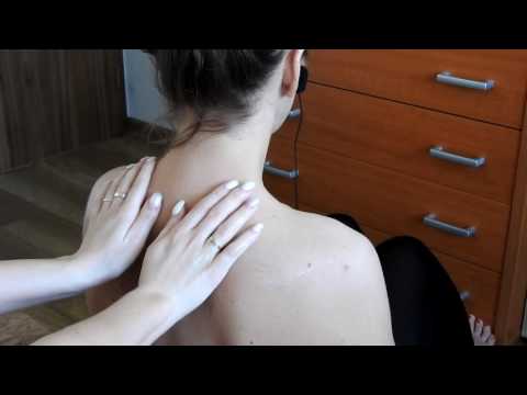 Neck and shoulders scratching, massaging and stroking video, binaural sound*ASMR