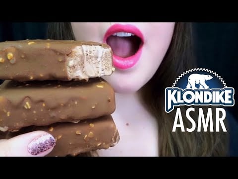 ASMR Klondike Rocky Road ICE CREAM BARS ~ Satisfying Eating Sounds!