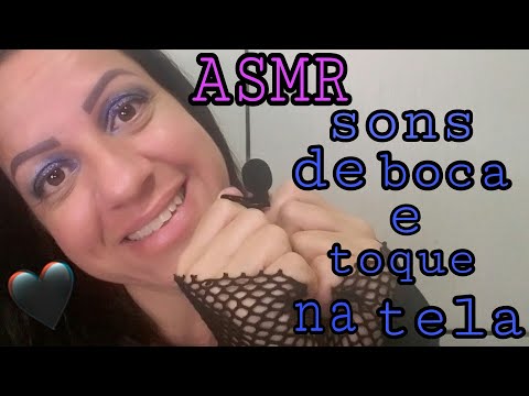 ASMR sons de boca e toque na tela
