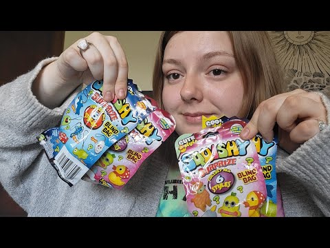 ASMR- Squishy Chewing- Mystery Squishies! Chewing on & Opening Surprise Squishies- Mouth Sounds Lofi