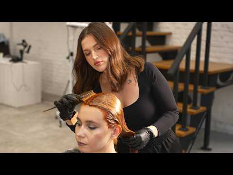 💈(ASMR) Beautiful Russian Hair Stylist Cuts and Colors Clients Hair with Utmost Care