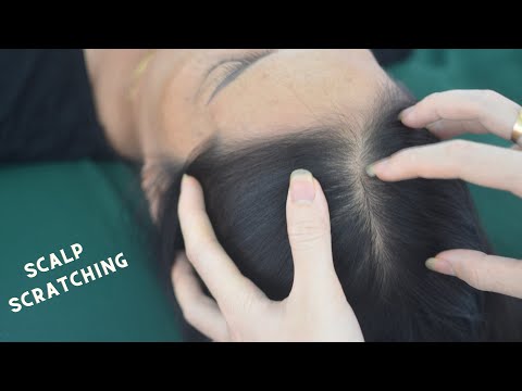 ASMR Head Scratching Massage, No Talking Hair Sounds For Stress Relief
