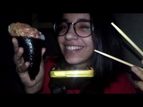 ASMR: COMENDO COMIDA JAPONESA PELA PRIMEIRA VEZ! [PARTE 2] EATING SOUNDS | MUKBANG