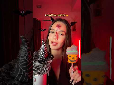 ASMR Halloween Makeup 🎃 Personal attention for sleep 🧡 #fakeblood #fakeall #asmr #asmrsounds