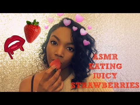 ASMR | Eating Juicy Strawberries 🍓💦| Eating Sounds | No Talking | Tingles