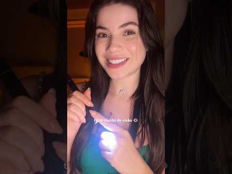 Asmr teste rápido de visão👁️ #asmrexam #oftalmologia #asmrchill #asmr #asmrluz
