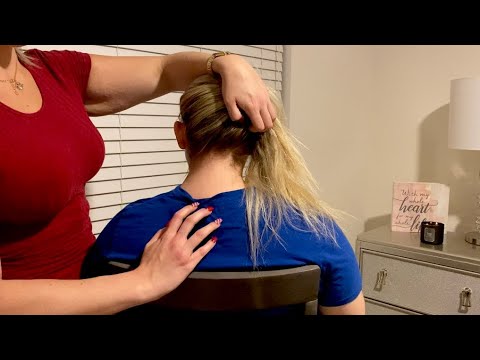 ASMR Hair Brushing / Head & Back Scratching