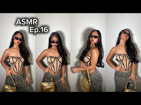 ASMR 40minutes | ep.16 Asmr shein try on haul | glasse tapping, bag scratching, fabric scratching 