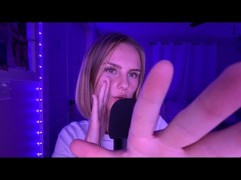 ASMR Mic Blowing + Hand Visuals