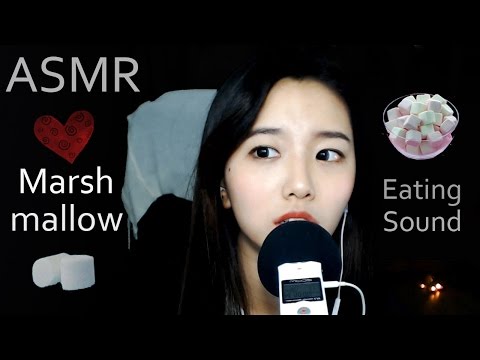 [한국어 ASMR]마시멜로  리얼 이팅사운드 팅글(Marshmallow Eating sound,tingle,REAL MUKBANG,Eng sub)