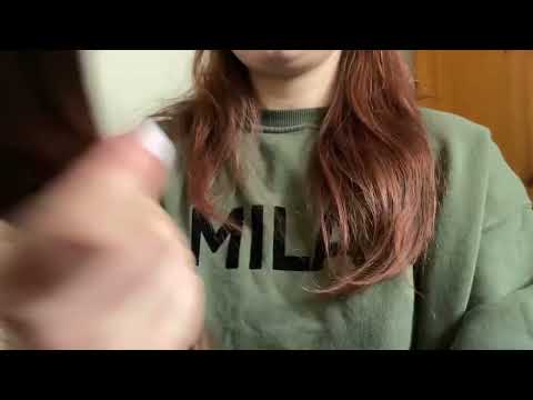 ASMR hair salon 💇‍♀️🥰🌸 fast & aggressive haircut brushing, curling with rollers & applying serum🎀