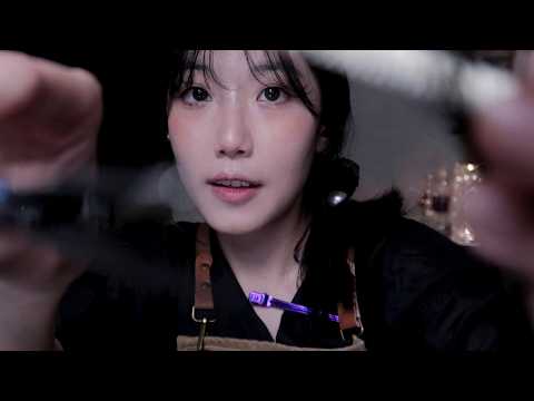 심야 미용실 ASMR | 잠이 오는 가위질, 빗 부딪힘 & 분무기 소리