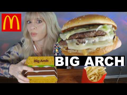 McDonald's NEW BIG ARCH Burger | Worth The Hype? ASMR Mukbang Food Review