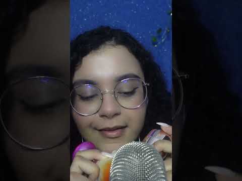 ASMR- Pincel no microfone e na tela