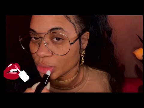 ASMR |👄LIPSTICK & LIPGLOSS APPLICATION M👄UTH SOUNDS