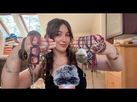 ASMR My Funky Necklace Collection | jewellery sounds, show & tell