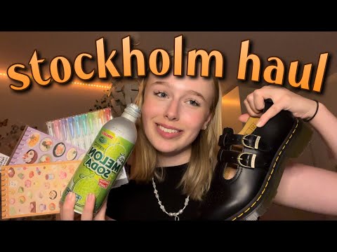 ASMR stockholm haul | try on clothing haul, random items triggers and rambling