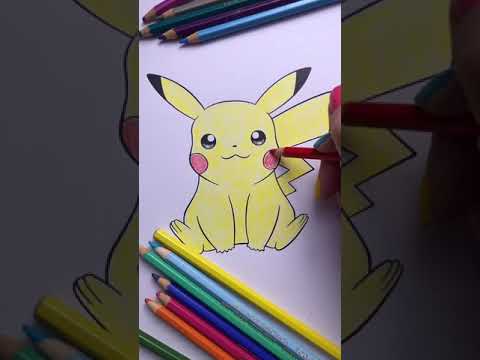 ASMR po polsku Pikachu kolorowanka #Shorts