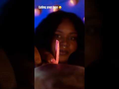 Eating your face #asmr #mukbang #asmrcakex #shortsasmr #eatingshow #longnailsasmr #eatingsounds