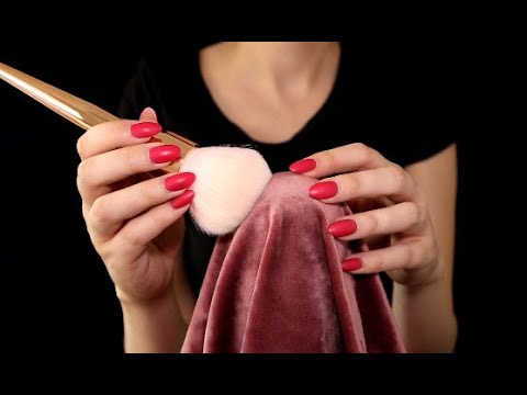 ASMR Velvet Fabric Over Mic Rubbing, Brushing, Tracing (No Talking)