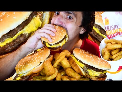 BURGER KING STEAKHOUSE KING 👑 ONION RINGS JALAPENO CHEESE BITES * ASMR NO TALKING * NOMNOMSAMMIEBOY