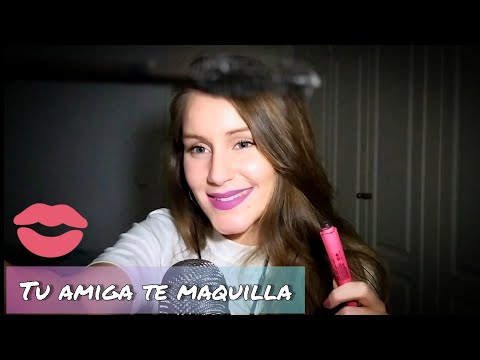 ASMR🎧 TU AMIGA TE MAQUILLA (con mouth sounds)💄~ RP ~ asmr en español