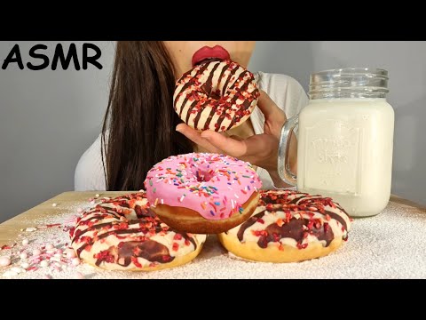 ASMR | Eating Strawberry White Chocolate Donut | EATING SOUNDS | No Talking | Lady M. ASMR