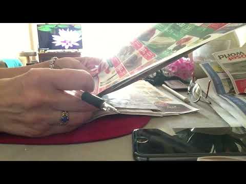 ASMR: looking through newspaper ads; catalog page turning- soft spoken