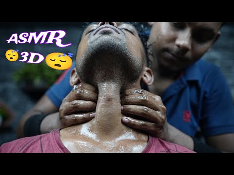 Satisfying 3D Sound Scratching Head And Neck Massage For Deep Sleep | Neck Cracking Tapping ASMR