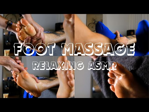 ASMR Foot Massage with Oil and Pedicure