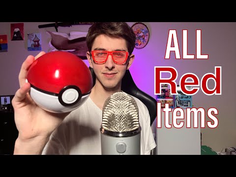 ASMR | All 🔴RED🔴Items to Help you Relax and Tingle