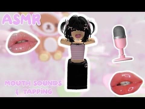 彡 ROBLOX ASMR MOUTH SOUNDS + TAPPING (no talking) ꕤ ୧ 🎀🍓💗