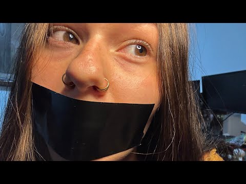 ASMR DUCT TAPE (Sticky mouth sounds)🖤