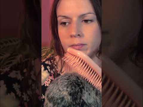 Fluffy Mic Brushing #asmr #asmrbrushing #brushing #micbrushing