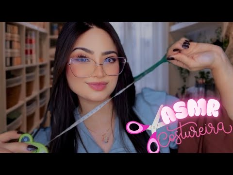 ASMR:COSTUREIRA FOFOQUEIRA TIRANDO SUAS MEDIDAS 📏