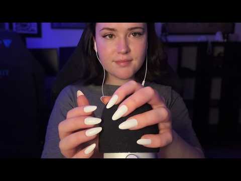ASMR Foam & Fluffy Mic Rubbing, Tracing & Blowing