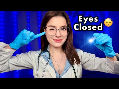 ASMR Cranial Nerve Exam but EYES CLOSED 👩‍⚕️ Medical Roleplay, Ear, Eye & Hearing Tests for Sleep