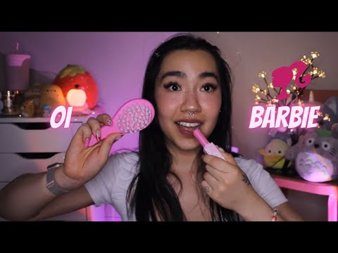 ASMR | Salão de Beleza com OBJETOS de MADEIRA (mas você é a Barbie)