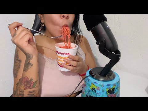 🔥💦🔥ASMR EN ESPAÑOL | COMIENDO SOPA MARUCHAN BIEN PICOSA🔥💦🔥