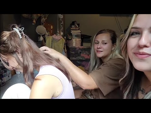 ASMR- Back Scratching & Hair Play W/ My Sisters!