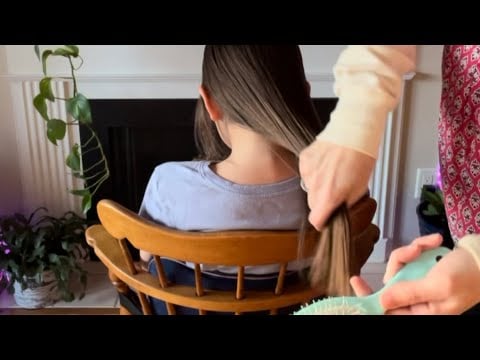ASMR HAIR BRUSHING | HAIR PLAY | classic ponytail | Lofi | Nape Attention