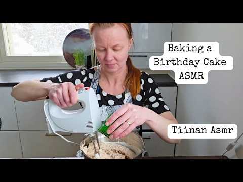 Baking a Birthday Cake ASMR | Soft Spoken With an Accent & Relaxing Sounds